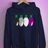 Asexual Pride Christmas Lights Hoodie - Navy